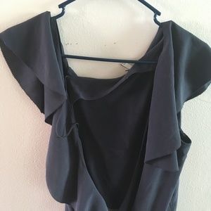 X Small Dark navy Joie Ruffled Blouse